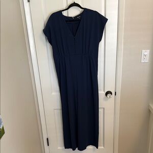 Madewell Navy Jumpsuit with V-Neck